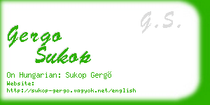 gergo sukop business card